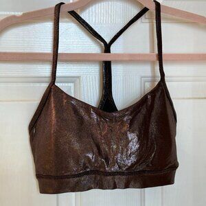 Lululemon Flow Y Bra Radiate Foil Print French Press Size 6